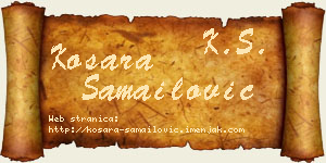 Kosara Samailović vizit kartica